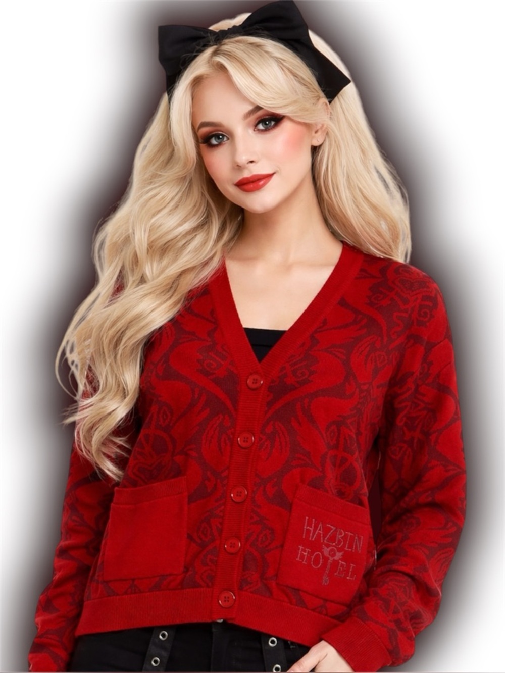 Hazbin Hotel Wallpaper Crop Cardigan
